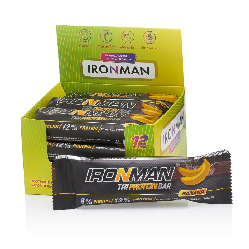 IRONMAN TRI Protein Bar, шоу-бокс 12x50г