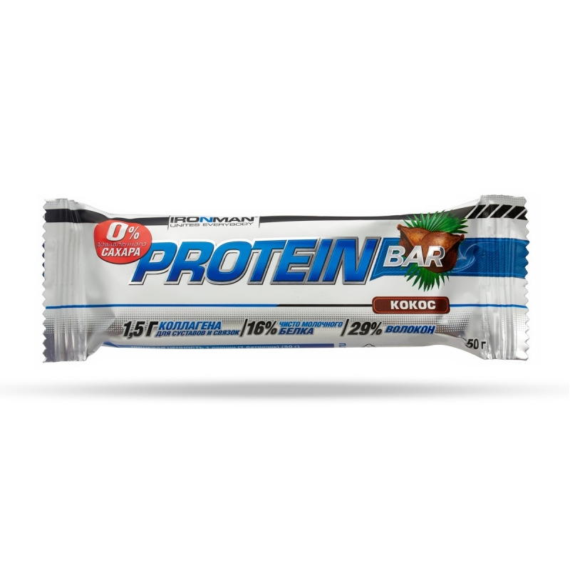 IRONMAN Protein Bar без сахара, 2 вкуса