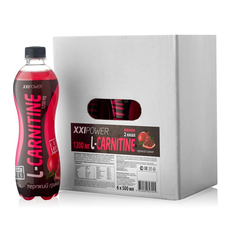 XXI Power Напиток L-Карнитин Вкус:Терпкий гранат, 6х500 мл