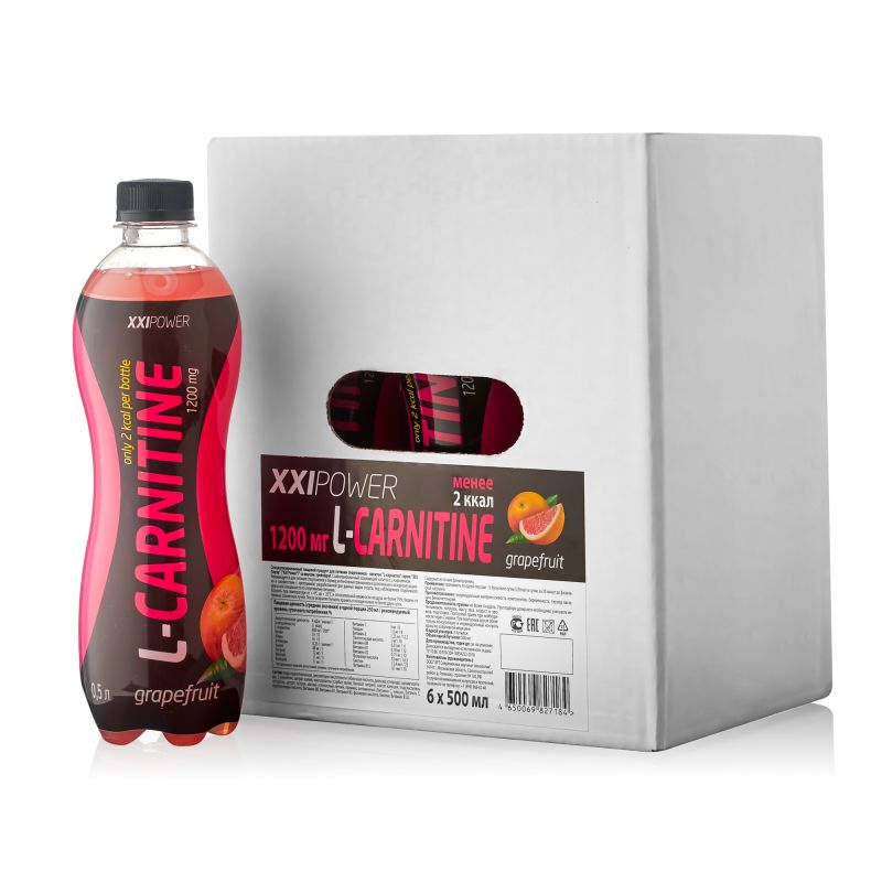 XXI Power Напиток L-Карнитин Вкус:Грейпфрут, 6х500 мл