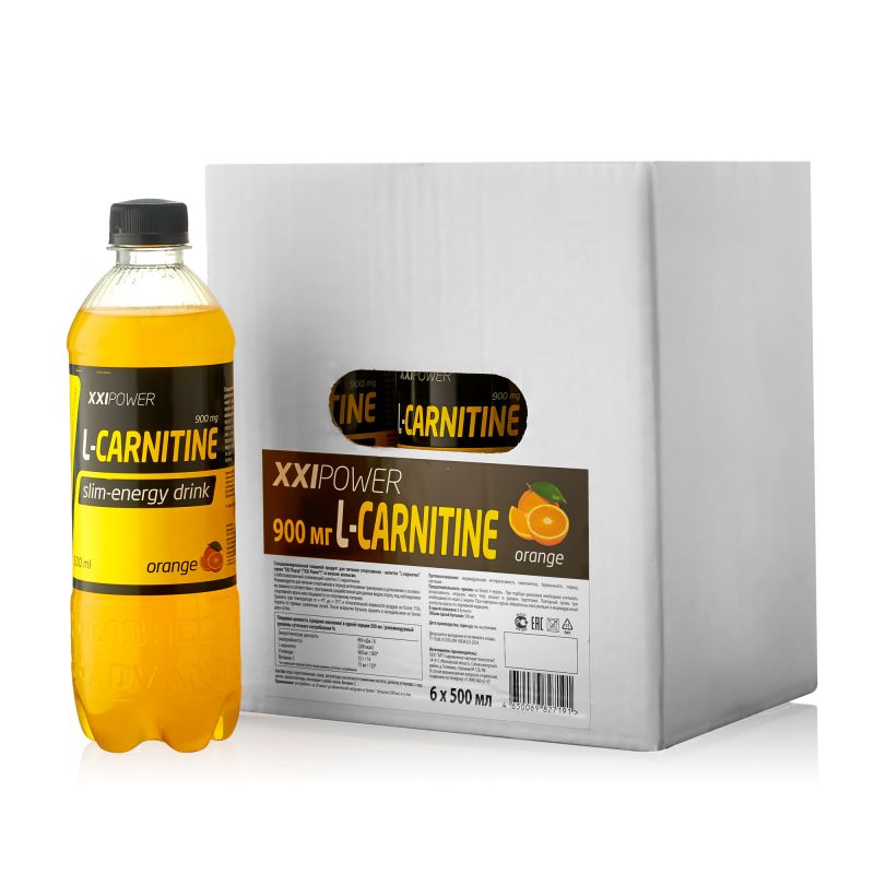 XXI Power Напиток L-Карнитин Вкус:Апельсин, 6х500 мл